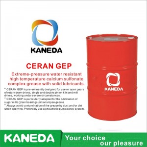 KANEDA CERAN GEP固体潤滑剤を含む極圧耐水性高温スルホン酸カルシウム複合グリース。